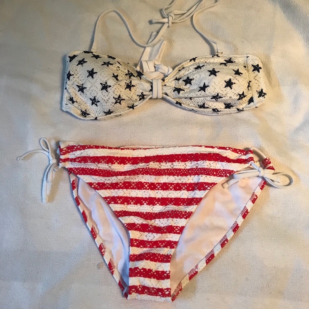 In Mocean American Flag Bikini Set - XL